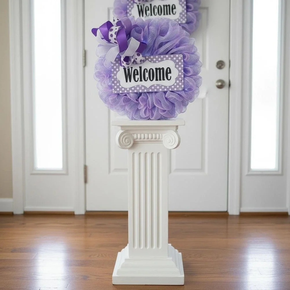 Beautiful Purple Spring and Summer Wreath;